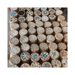 Plato de ratán minimalista, tejido con tiras finas de ratán; uso: decoración de juego de té; origen: artesano vietnamita - Product Image 3