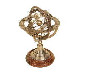 Esfera Armilar de Latón Estilo Steampunk Vintage de 9 cm de Alto, Astrolabio Pirata Náutico con Base, Globo Terráqueo de Metal, Decoración para el Hogar, Coleccionable - Product Image 1