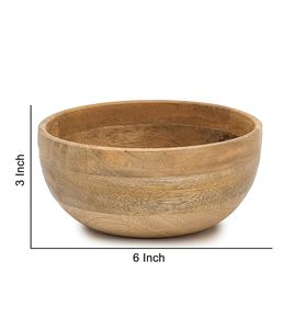 Bol de service en bois rond artisanal indien de haute qualité, bol flottant en bois pour la cuisine - Product Image 3
