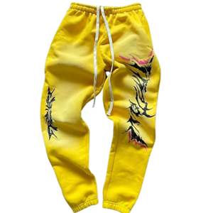 Pantalon de survêtement en coton polaire unisexe de haute qualité style personnalisé décontracté hiver pour hommes et femmes grande taille respirant devant plat - Product Image 2