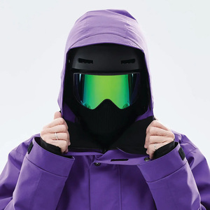 ชุดสกีกันน้ำสำหรับผู้ชายไซส์ใหญ่ ชุดสโนว์บอร์ดแบบมีซิปพร้อมฮู้ดและกางเกงขายาว สีพื้น ผ้าโพลีเอสเตอร์ - Product Image 3