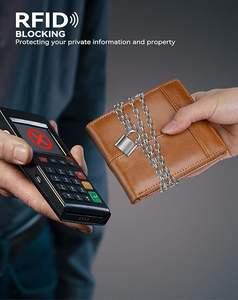 Elegant Men's Short Length <b>Genuine</b> <b>Leather</b> <b>Wallet</b> Custom Logo Design Durable Lightweight Factory Made Wholesale Price Trending - Product Image 2