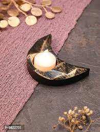 Gift Box Expression <b>Tealight</b> Wooden Votive <b>Candle</b> Holder With Tray Decorative <b>Candle</b> Stand for Home Decor <b>Scented</b> <b>Candle</b> Stands - Product Image 2