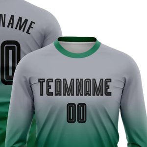 Smooth Gradient <b>Long</b> Sleeve Soccer Jersey Football Athletic Shirt Breathable Quick Dry Performance <b>Match</b> Training Uniform Men - Product Image 4