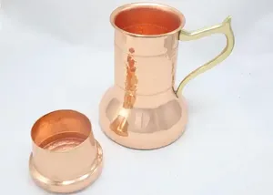 Jarra de agua de cobre martillado de tamaño personalizado de alta demanda, vasos de acero inoxidable al por mayor para regalos de negocios, taza de regalo hecha a mano - Product Image 6