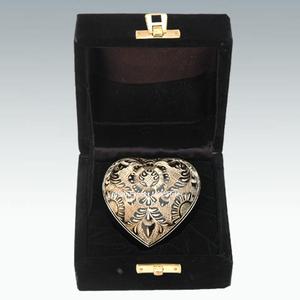 Urna de cremación de recuerdo con estampado de pata en forma de corazón de Metal de Color gris con soporte Decorado Suministros funerarios Urnas de cremación - Product Image 5