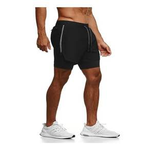 Pantalones cortos de malla transpirables 100% poliéster de secado rápido para hombre de tendencia personalizada - Product Image 1