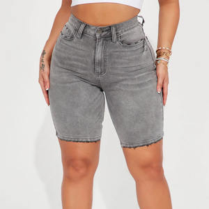 High Quality Washed <b>Denim</b> Shorts for Women Hot Sales High Waist Stretchy <b>Jogger</b> Jeans Bermuda Shorts Size Skinny - Product Image 3