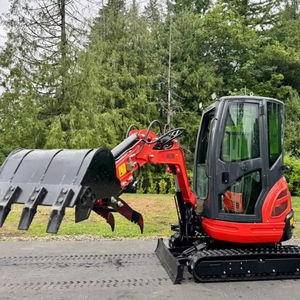 LIVRAISON GRATUITE AGT QK25 MINI-EXCAVATRICE 16 CV LAME DE REMPLACEMENT 51 POUCES BAC À SABLER 20 POUCES AVEC DENTS POUR LA CREATION DE CRÈPELES 10 POUCES POUR LE SABLAGE HYDRAULIQUE APPROUVÉ EPA CE - Product Image 1