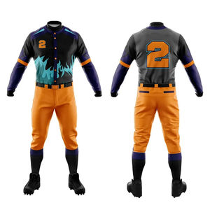 Nuevos Conjuntos de Uniformes de Béisbol Transpirables con Tinte Liso Personalizado, Ropa Deportiva de Estilo Único - Product Image 1