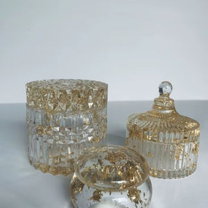 Ventes en gros de pots à bougies personnalisés, transparents, vides, de luxe, en forme de corne d'animal, faits à la main, au toucher réel, objets de collection, HF Industries - Product Image 1