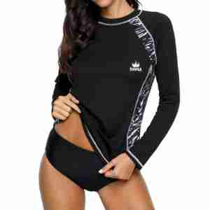 Camiseta de Manga Larga para Mujer, Protección UV, Personalizable, Secado Rápido, Transpirable, Spandex/Nylon/Poliéster, Color Liso - Product Image 2