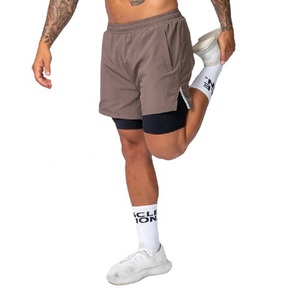 Nouveau sport Compression Gym Shorts d'entraînement musculation 2 en 1 Fitness séchage rapide Polyester Spandex avec poche hommes Shorts - Product Image 1
