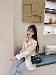 Chaqueta Blazer de alta calidad, chaleco de manga larga para mujer, manga de botón medio, borde juvenil. CHALECO MANGA-CAPA BLANCA 2025 - Product Image 2