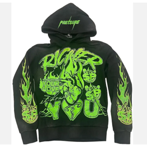 2024 Custom Vintage Washed Streetwear Acid Wash <b>Thermal</b> <b>Hoodie</b> for Men With Puff Printing Techniques - Product Image 4