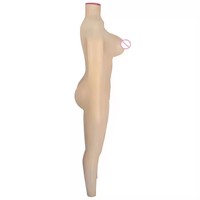Combinaison souple pour homme avec coussinets prothétiques en silicone insérables Fournitures pour travestis comprenant le travestissement