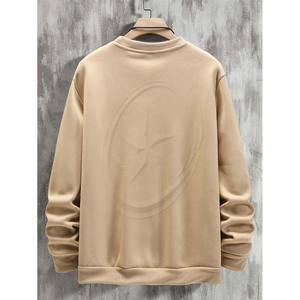 Men's Letter Graphic Crewneck Sweatshirt Oversized <b>Thermal</b> Long Sleeve Drop Shoulder <b>Thermal</b> Pullover <b>Tops</b> - Product Image 4