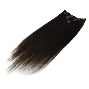 Extensions de cheveux humains Remy à clips KSWIGS, trame unique, lisses et soyeuses, noir naturel, postiche épais pour filles et femmes - Product Image 6