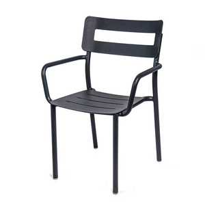 Chaise d'appoint empilable en métal au design moderne européen personnalisé pour restaurant, hôtel, villa en plein air et bar à domicile acceptent l'ODM OEM - Product Image 1