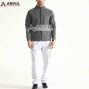 Sudadera con cremallera de mezcla de algodón para hombre, cómoda sudadera de moda informal de calle para uso diario - Product Image 5