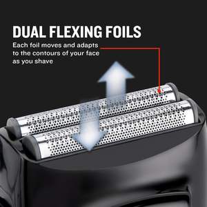 Afeitadora Eléctrica para Hombre con Recortador Desplegable y Cuchillas Dobles Lavables, Inalámbrica, Recargable por USB, Ideal para Afeitar el Cuerpo - Product Image 5
