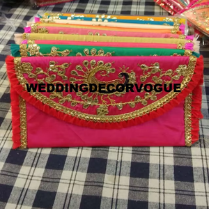 Bolsas de dinero bordadas rectangulares elegantes, regalos de recuerdo de boda, ideales para invitados de novia, novios, hermosas bolsas de estilo tradicional - Product Image 4