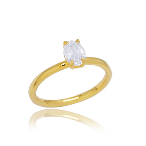 Bague de fiançailles ovale à quatre griffes, design solitaire, vente en gros, bijoux artisanaux turcs en argent sterling 925 - Product Image 3