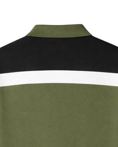 Polo homme à blocs de couleur, manches courtes, coton, décontracté, t-shirt de golf, vert olive, noir, blanc, panneau, vêtements d'été, haut homme confortable - Product Image 5