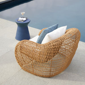 Nouveau moderne unique en osier naturel rotin canapé de jardin chaise un siège mobilier d'extérieur chaise longue - Product Image 3