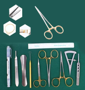 Ensemble d'instruments chirurgicaux vétérinaires en acier inoxydable pour la blepharoplastie manuelle - Product Image 2