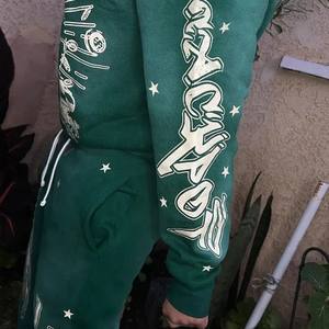 Ensemble de survêtement de sport décontracté unisexe pour l'hiver, respirant, pantalon de jogging, sweat-shirt, tenue de sport, course à pied, fitness, vente en gros, 100% coton - Product Image 3