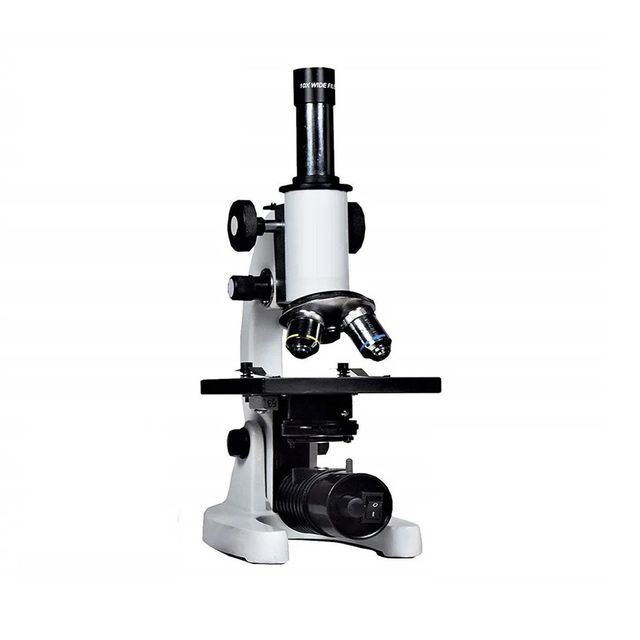 Aluminum Monocular Student Microscopes with Comfortable Handle for School Biology Classrooms and Laboratories by DELCOLABS