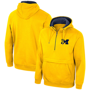 New Wholesale 2025 Best Quality UOM High Demand Custom Made Half-Zip Hoodie - Maize - Product Image 1