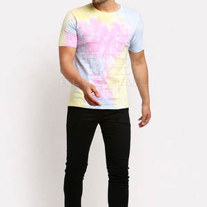 Liso sólido hombres 100% algodón Camisetas cuello redondo manga corta moda Casual uso diario traje al por mayor a granel hombres algodón camiseta - Product Image 3