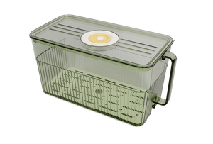 Airtight Fridge <b>Storage</b> <b>Container</b> with Handle Drain Tray Fresh Vegetable Keeper Box BPA Free Food <b>Storage</b> Organizer - Product Image 2