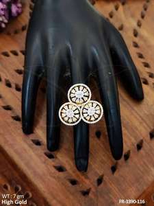 Hermoso anillo de dedo de piedra AD de rodio blanco, joyería elegante de estilo elegante para mujer, ropa de fiesta y ocasiones festivas - Product Image 4