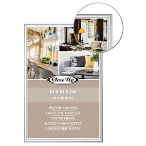 Cadre photo en aluminium argenté mat 61 x 91,5 cm, cadre carré pour affiche format A4 en alliage métallique - Product Image 6