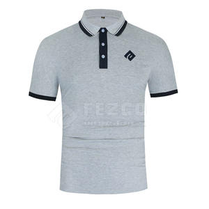 Style personnalisé 100% coton pour hommes pour T-shirts polo décontracté uni à manches courtes grande taille solide motif tricoté tissu en vente - Product Image 1