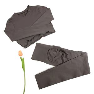 Traje deportivo elástico sin costuras de talla grande para mujer, equipo ajustado para correr de Yoga, mallas atléticas elásticas, traje de entrenamiento de 2 uds. - Product Image 6