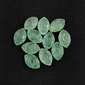 Piedra preciosa de Aventurina verde, forma de tallado, cuentas de piedra sueltas de mal de ojo para mujer, accesorios para hacer joyas - Product Image 5