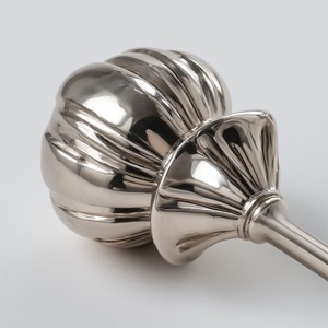 Platinum Aura Single <b>Curtain</b> Pole Crafted With Silver Texture Offering Strong Structure And Stylish Appearance - Product Image 1