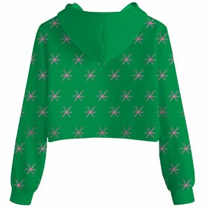 AKA Sorority Crop Hoodie Streetwear Surdimensionné Pull Polaire Sweat À Capuche Imprimé Broderie Logo Mode Casual Top 2025 - Product Image 2