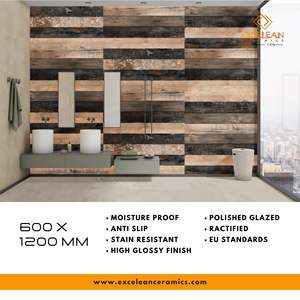 Piso de madera americana Azulejos de pared de salón Piso de elevación del hogar 60x120 Porcelana no brillante Cerámica Pisos Carreaux Habitaciones de hotel - Product Image 5