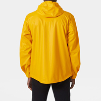 Veste coupe-vent pour homme de haute qualité à capuche réversible en tricot jaune clair imperméable à séchage rapide respirante antibactérienne