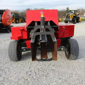 Tracteur de presse à balles rondes de ferme en vente à bon prix Presse à balles rondes de foin de paille avec roue prête pour l'exportation - Product Image 1