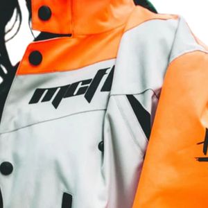 Veste matelassée orange pour homme à capuche Vêtement d'hiver matelassé Fermeture éclair Léger Isolé Veste décontractée - Product Image 5