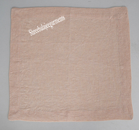 Serviettes de table carrées en lin 100% crème, faites à la main, écologiques, teintes unies, réutilisables, personnalisables, style européen, lavables en machine