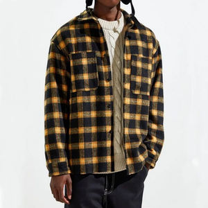 Camisa de Trabajo para Hombre, Estilo Leñador, Resistente, con Cierre, a Cuadros, 100% Algodón - Product Image 1