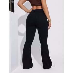 Pantalones Vaqueros Acampanados Estilo Retro Vintage, Color Negro, Corte Bootcut, Moda Urbana, Tallas 26 a 40, Transpirables y Ecológicos - Product Image 3