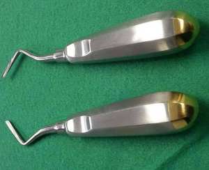 Elevadores de Raíz Dentales Manuales de Acero Inoxidable de Primera Calidad, Instrumentos Quirúrgicos con Mango Dorado, Certificación MOL - Product Image 6